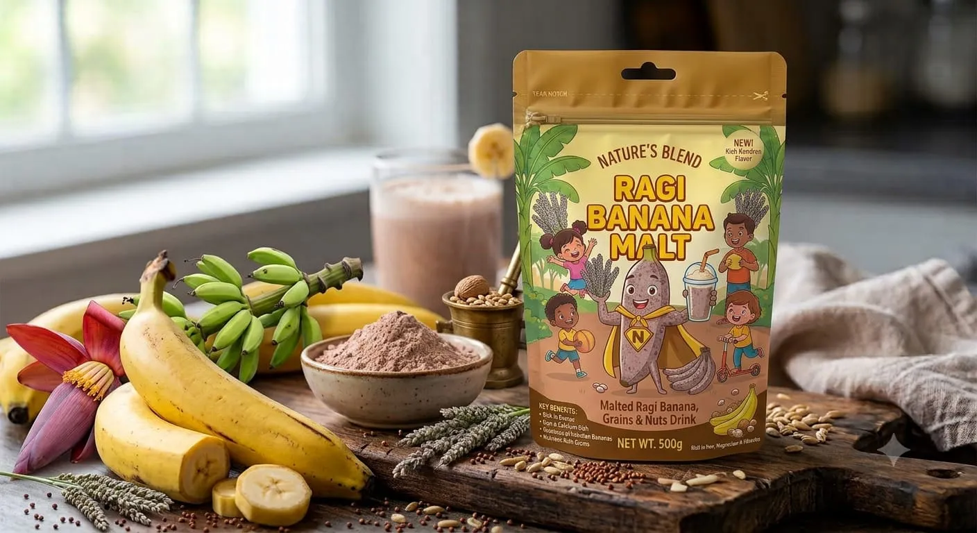 Ragi Red Banana Malt | ராகி செவ்வாழை மால்ட்
